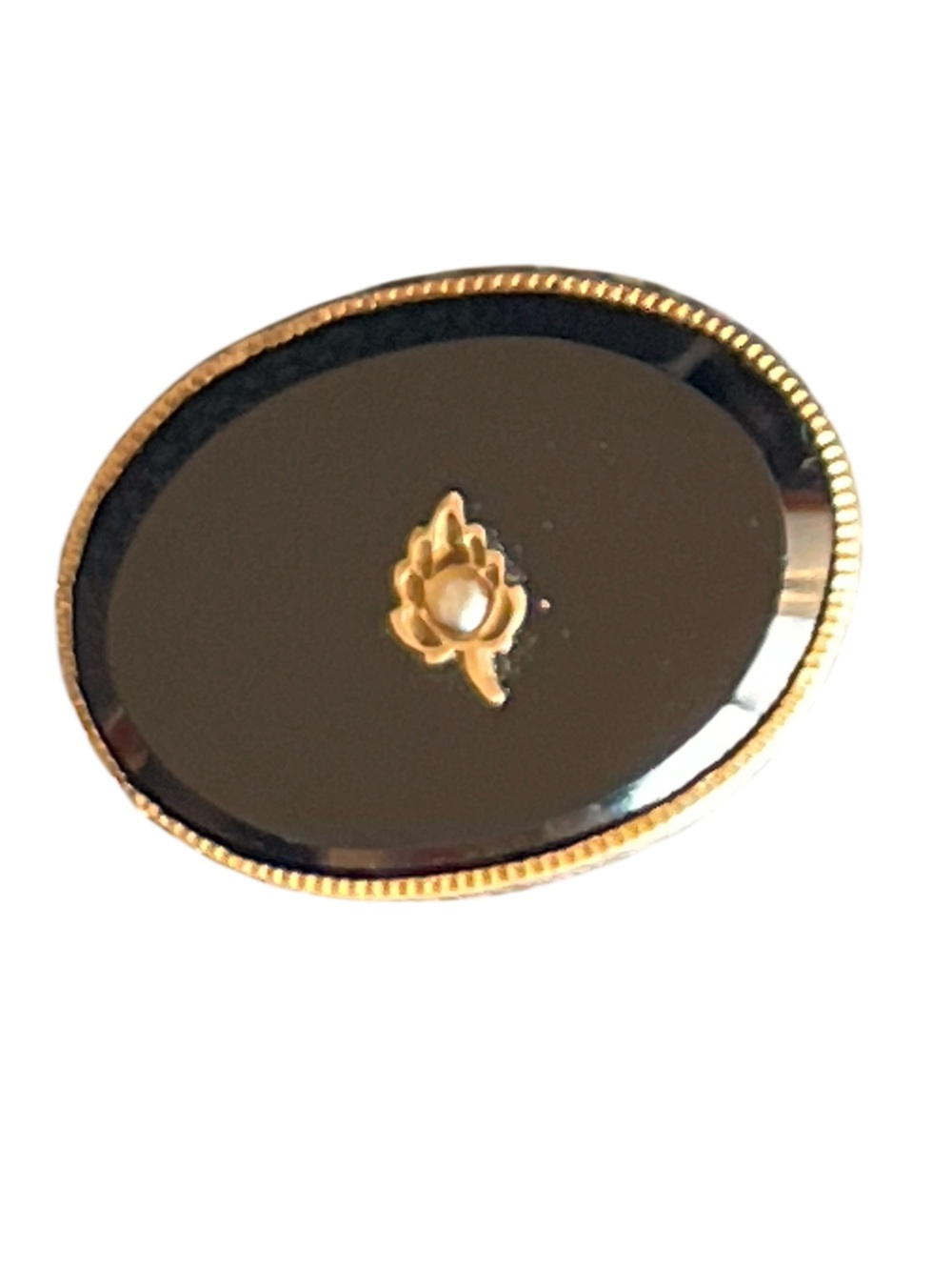Victorian Pendant/Brooch Gold Plated Seed Pearl